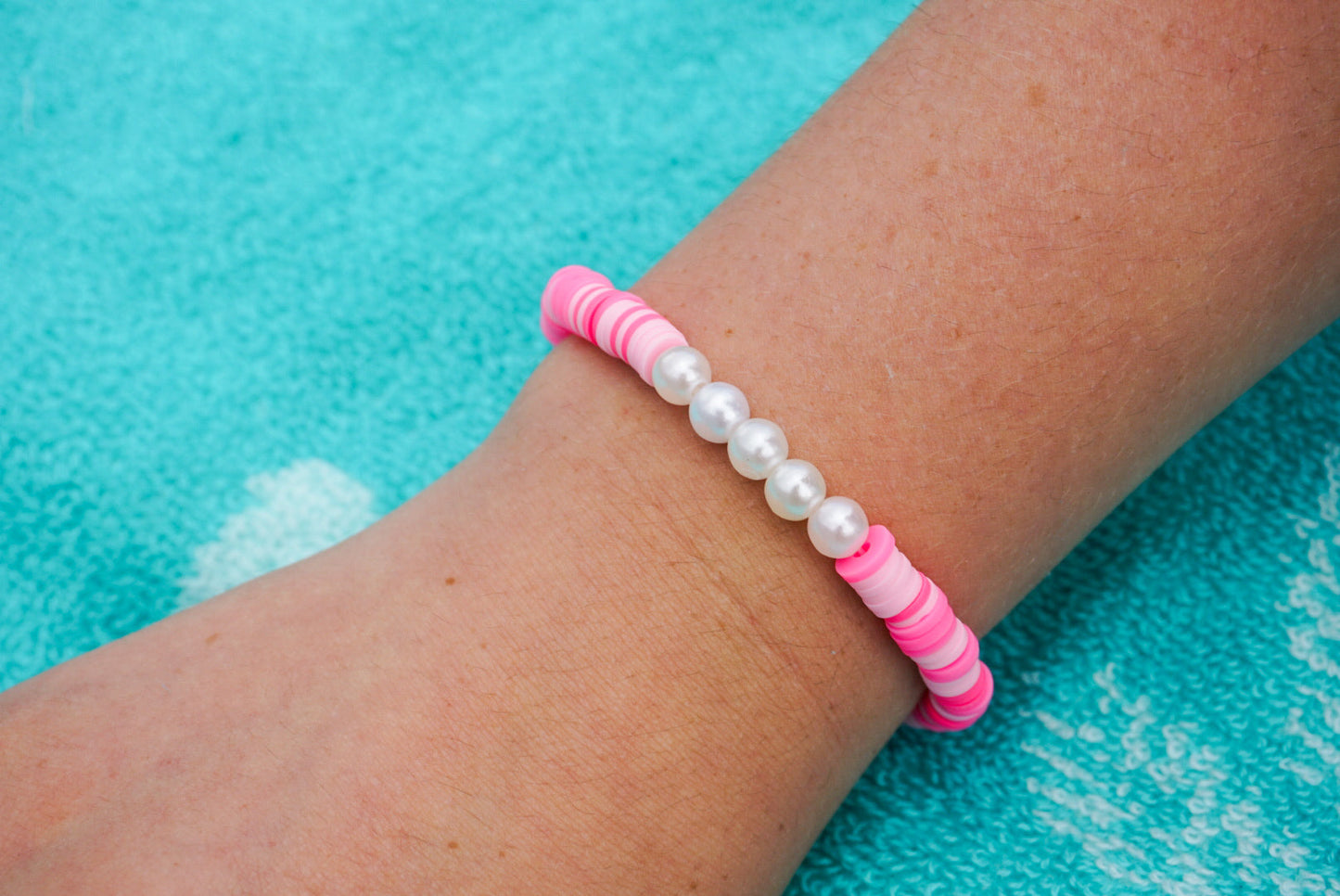 Sweet N Pink Clay Bead Bracelet