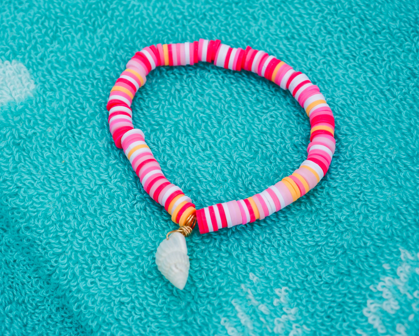 Preppy Coastal Clay bead Bracelet