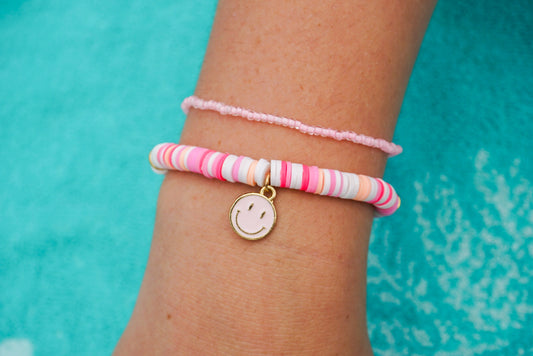 Be Cheerful Clay bead Bracelet Set