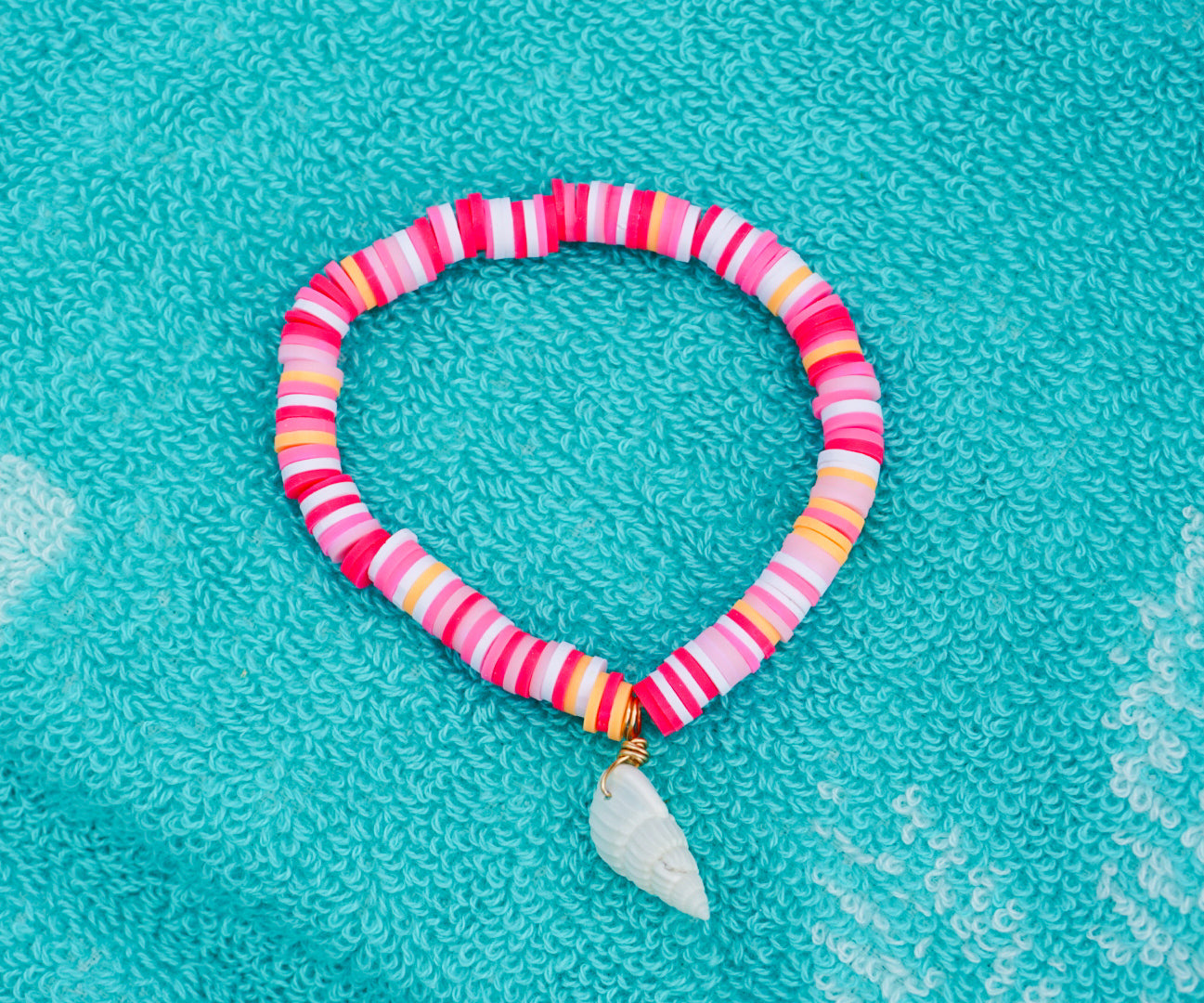 Preppy Coastal Clay bead Bracelet